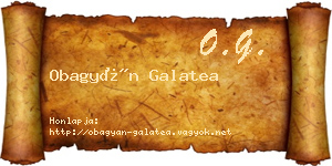 Obagyán Galatea névjegykártya